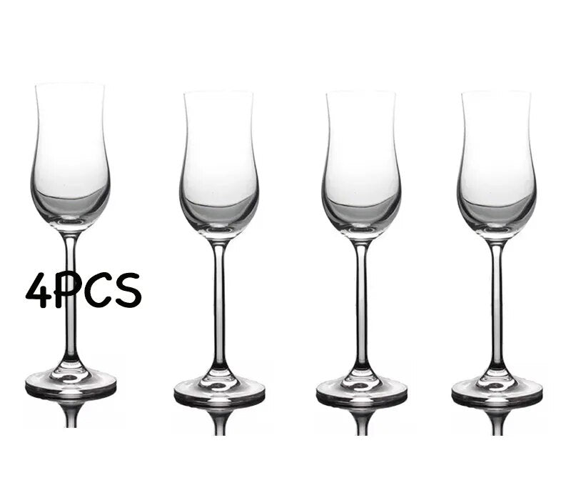 4PCS 100ml Tulip Glass Champagne Flute Glasses Copita Nosing Glass Set of 4