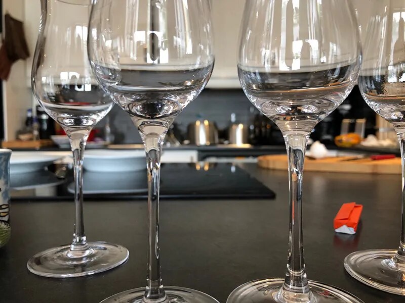 4PCS 100ml Tulip Glass Champagne Flute Glasses Copita Nosing Glass Set of 4