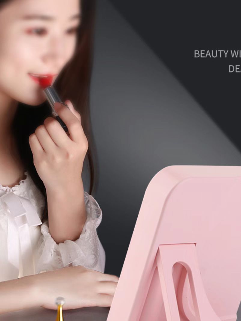 USB Rechargeable Portable Compact LED Vanity Mirror with Touch Screen Dimming Makeup Mirror