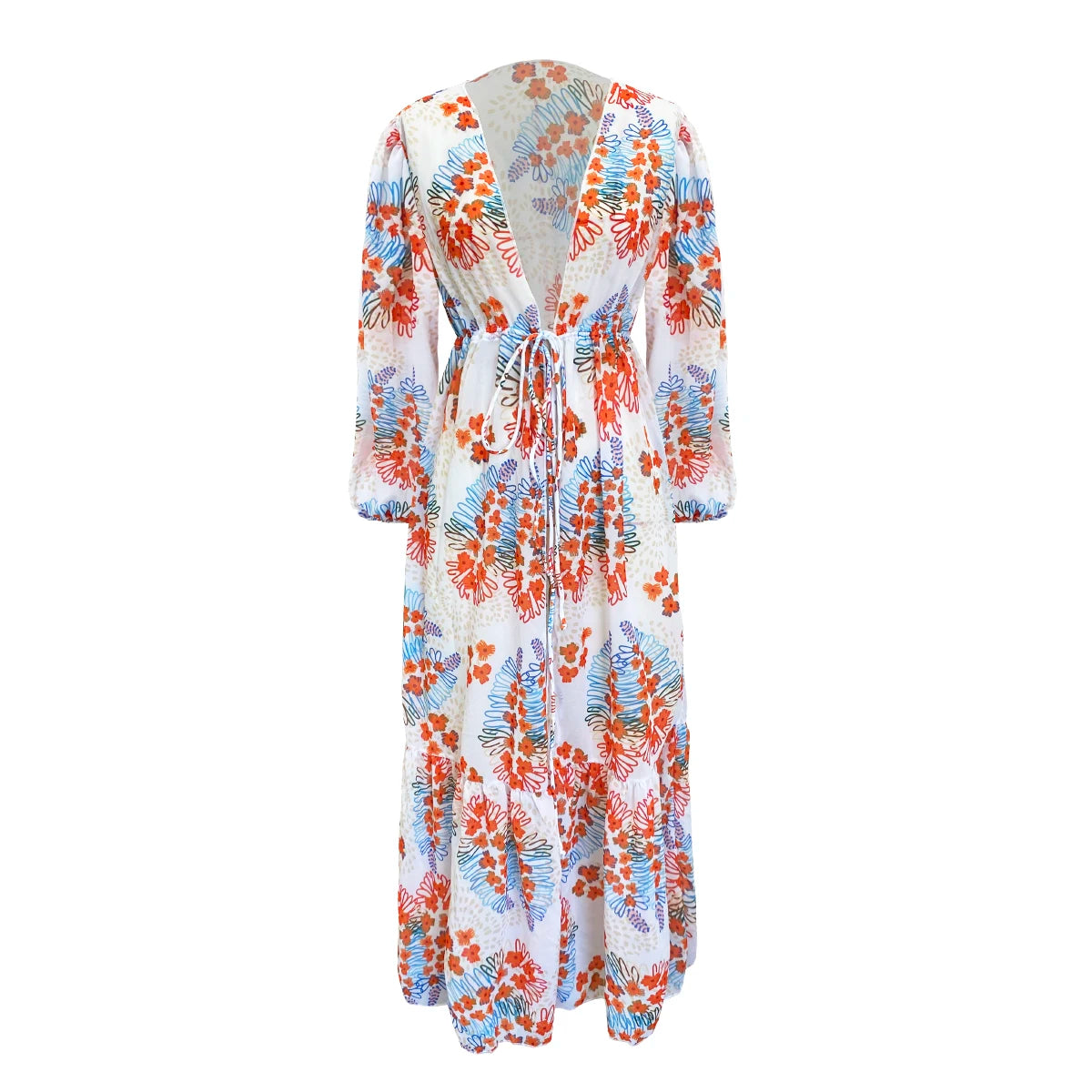 Leaves Print One-Piece Swimwear with Cover-Up – Sexy Bodysuit for Women