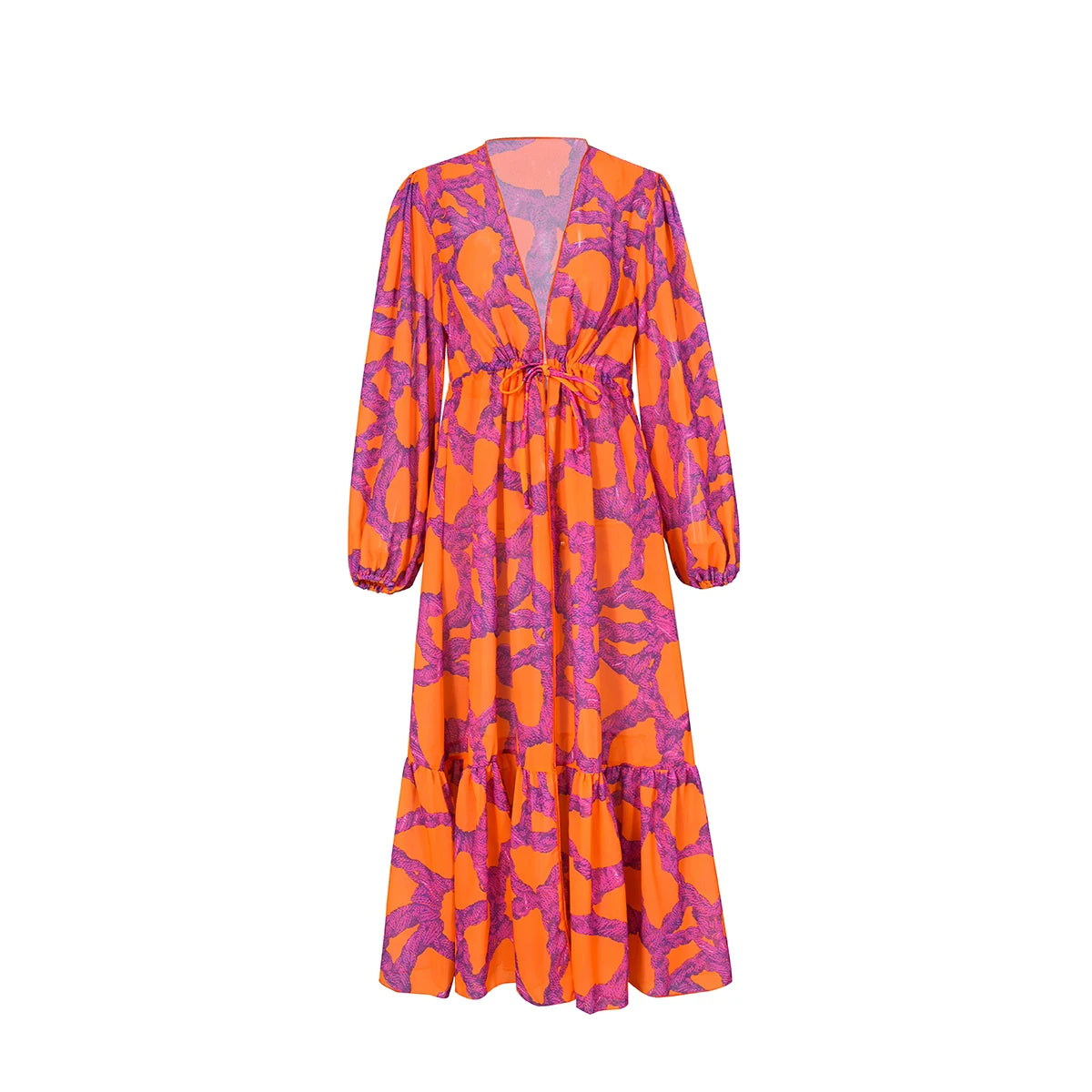 Leaves Print One-Piece Swimwear with Cover-Up – Sexy Bodysuit for Women