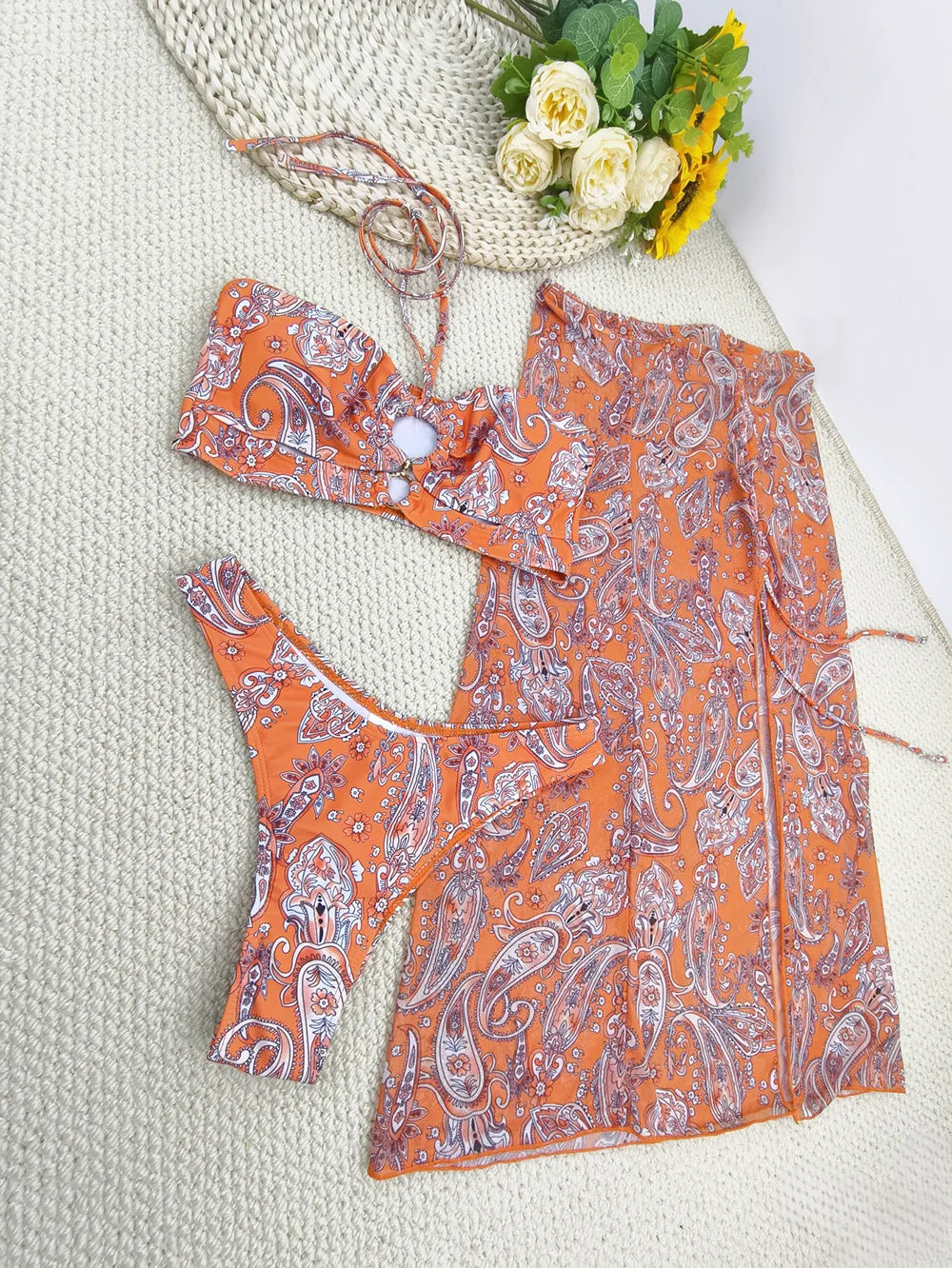 Women's Swimsuit & Beachwear Set – Sarong, Tankini & Cover-Up Dress