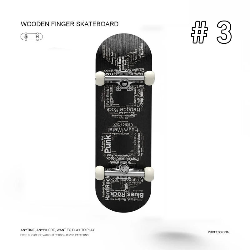 Wooden Finger Skateboard – Mini Pro Fingerboard Toy for Teens, Stress Relief & Tricks