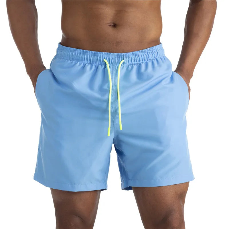 Men's Sexy Swimming Trunks - Solid Color Swim Briefs