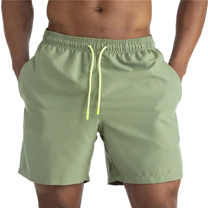 Men's Sexy Swimming Trunks - Solid Color Swim Briefs