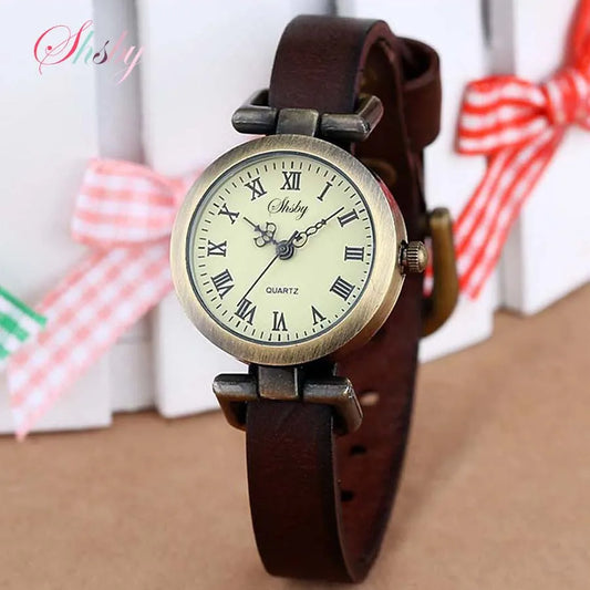 New Fashion Hot-Selling Leather Female Watch ROMA Vintage Watch Women Dress Watches