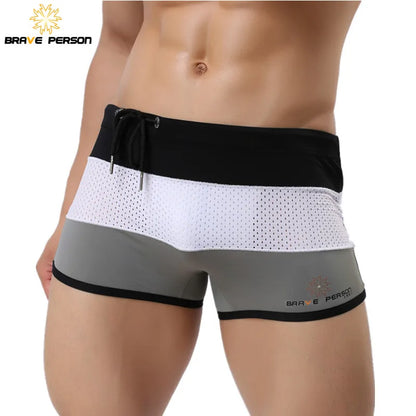 Men’s Patchwork Swim Trunks – Soft & Breathable Beach Shorts