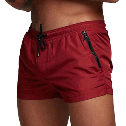 Men's Swim Trunks with Zipper Pockets - Quick Dry Beach Board Shorts