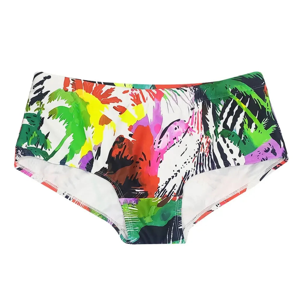Men Swimwear Palm Multicolor Swimming Trunks - Beach Surf Shorts
