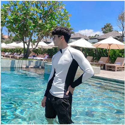 Men's Rash Guard Swim Shirts and Trunks - UV Protection, Quick-Dry Beach & Fishing Wear