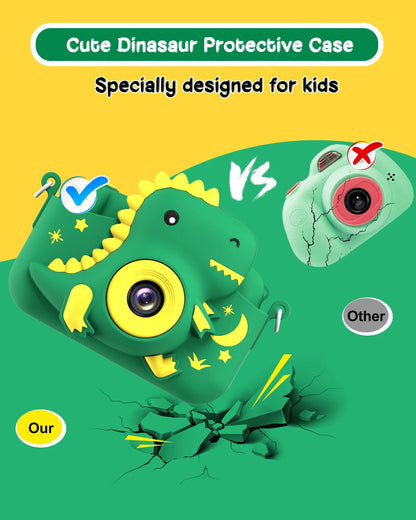 Kids Digital Cartoon Camera – 20MP Dual Lens, 1080P HD, 2.0" LCD, Rechargeable Selfie Toy Camera