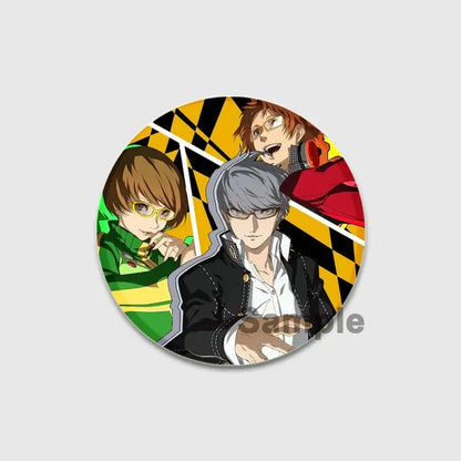 Cute Cartoon Enamel Lapel Pins – Persona 4 Brooches for Backpacks & Clothing