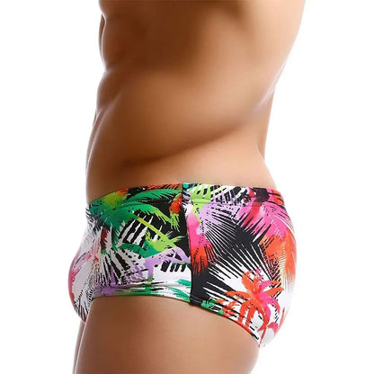 Men Swimwear Palm Multicolor Swimming Trunks - Beach Surf Shorts