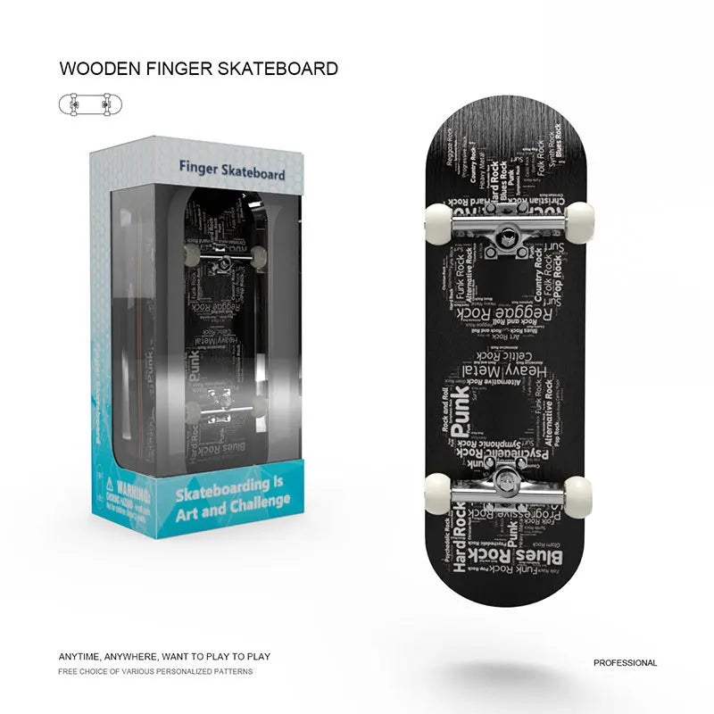 Wooden Finger Skateboard – Mini Pro Fingerboard Toy for Teens, Stress Relief & Tricks