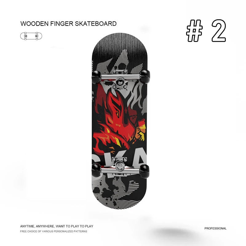 Wooden Finger Skateboard – Mini Pro Fingerboard Toy for Teens, Stress Relief & Tricks