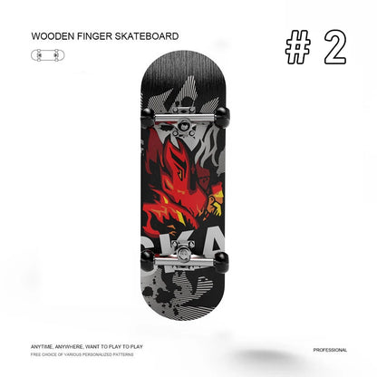 Wooden Finger Skateboard – Mini Pro Fingerboard Toy for Teens, Stress Relief & Tricks