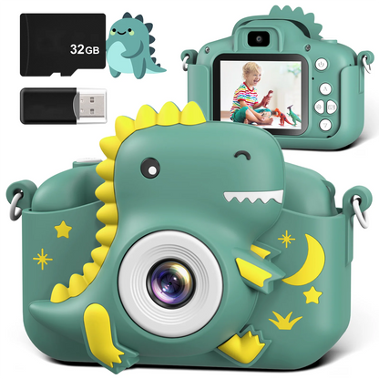 Kids Digital Cartoon Camera – 20MP Dual Lens, 1080P HD, 2.0" LCD, Rechargeable Selfie Toy Camera