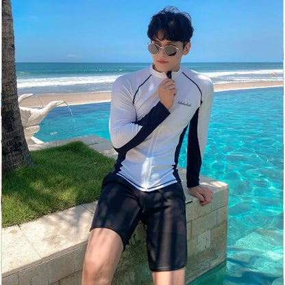 Men's Rash Guard Swim Shirts and Trunks - UV Protection, Quick-Dry Beach & Fishing Wear