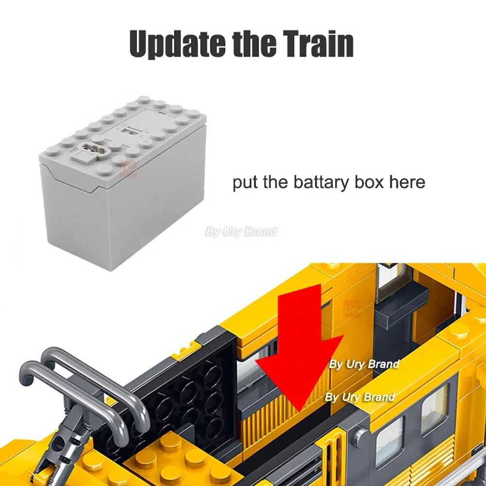 Electric City Cargo Steam Train Set - RC Building Blocks Toy for Kids