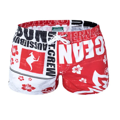 Men's Summer Beach Swimming Trunks - Sexy Waist Boxer Swimsuit