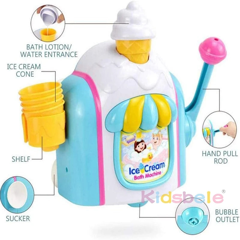Toddler Ice Cream Bubble Foam Bath Toy