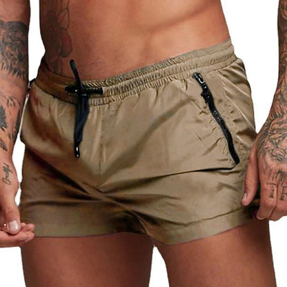 Men's Swim Trunks with Zipper Pockets - Quick Dry Beach Board Shorts