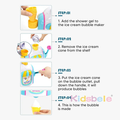 Toddler Ice Cream Bubble Foam Bath Toy