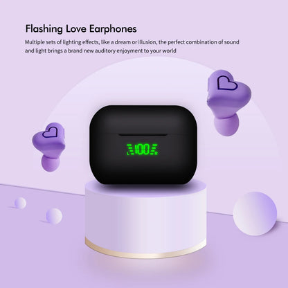 Heart-Shaped In-Ear Wireless Bluetooth Earphones with Noise Reduction – Cute and Fashionable Gift for Girls