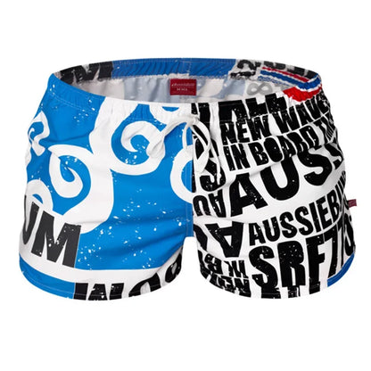 Men's Summer Beach Swimming Trunks - Sexy Waist Boxer Swimsuit