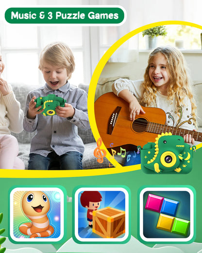 Kids Digital Cartoon Camera – 20MP Dual Lens, 1080P HD, 2.0" LCD, Rechargeable Selfie Toy Camera