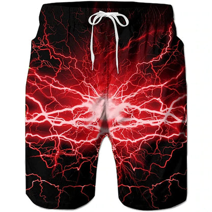 3D Printed Seawater Beach Shorts for Men – Summer Board Shorts for Adults & Kids