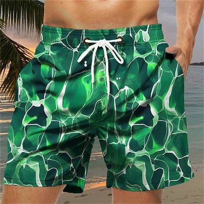 3D Printed Seawater Beach Shorts for Men – Summer Board Shorts for Adults & Kids