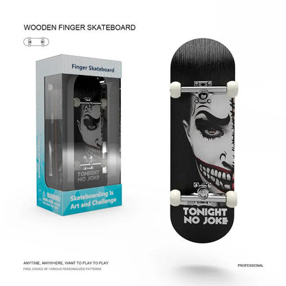 Wooden Finger Skateboard – Mini Pro Fingerboard Toy for Teens, Stress Relief & Tricks