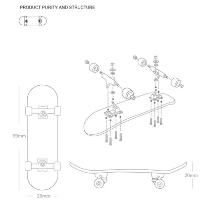 Wooden Finger Skateboard – Mini Pro Fingerboard Toy for Teens, Stress Relief & Tricks