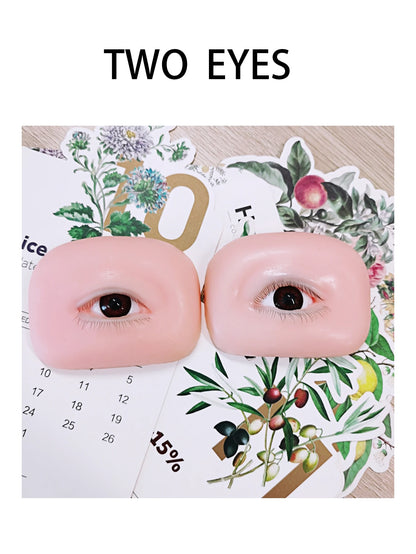 False Eyelash Mannequin Eyes – Lash Practice Head for Eyelash Training and Makeup Practice