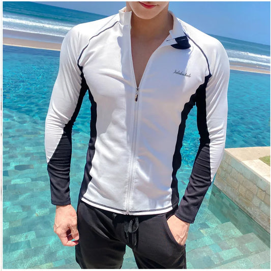 Men's Rash Guard Swim Shirts and Trunks - UV Protection, Quick-Dry Beach & Fishing Wear