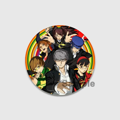 Cute Cartoon Enamel Lapel Pins – Persona 4 Brooches for Backpacks & Clothing