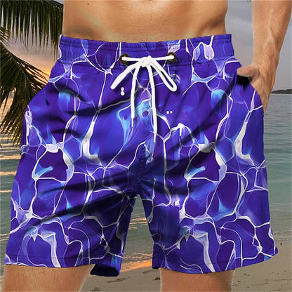 3D Printed Seawater Beach Shorts for Men – Summer Board Shorts for Adults & Kids