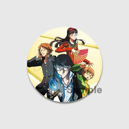 Cute Cartoon Enamel Lapel Pins – Persona 4 Brooches for Backpacks & Clothing