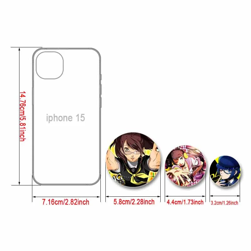 Cute Cartoon Enamel Lapel Pins – Persona 4 Brooches for Backpacks & Clothing