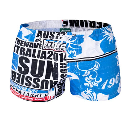 Men's Summer Beach Swimming Trunks - Sexy Waist Boxer Swimsuit