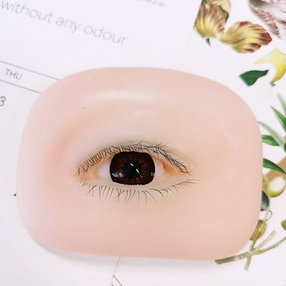 False Eyelash Mannequin Eyes – Lash Practice Head for Eyelash Training and Makeup Practice