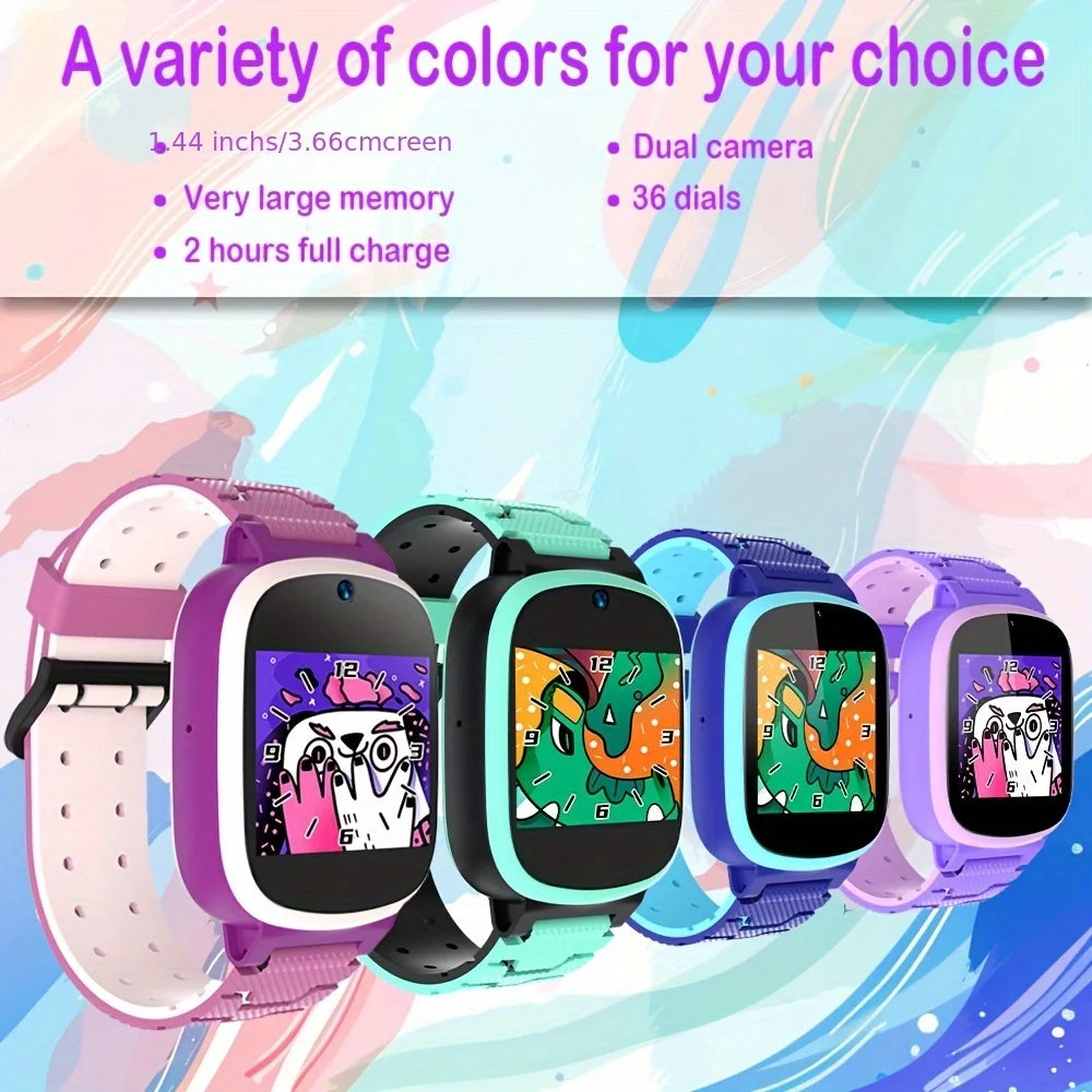 KESHUYOU i19 Smart Watch with HD Touch Screen, Camera, Puzzle Games, and More – Ideal Birthday Gift for Girls