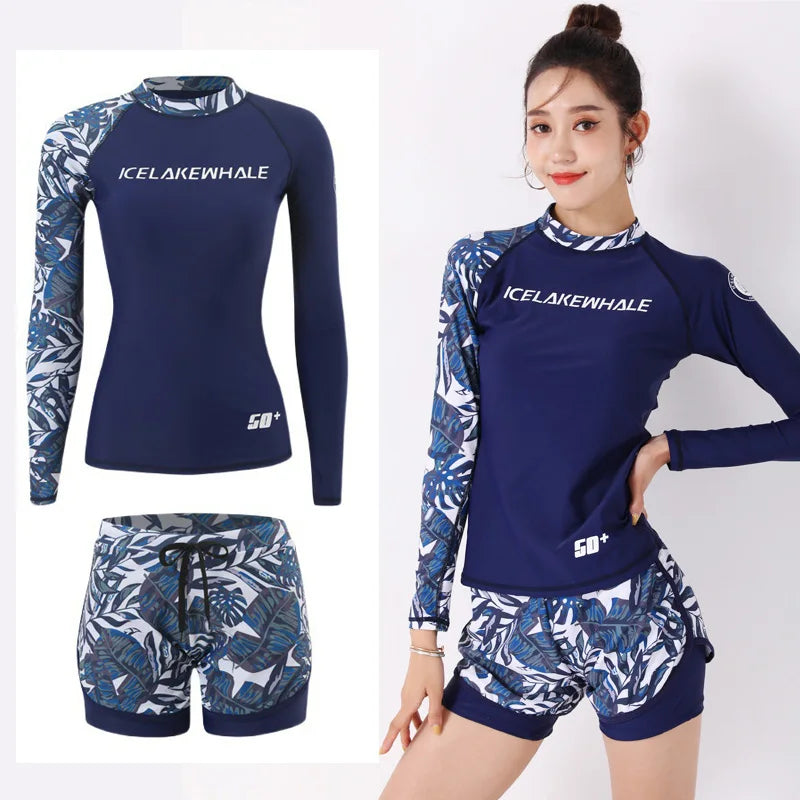 Men's Rash Guard Swim Shirts and Trunks - UV Protection, Quick-Dry Beach & Fishing Wear