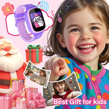 KESHUYOU i19 Smart Watch with HD Touch Screen, Camera, Puzzle Games, and More – Ideal Birthday Gift for Girls