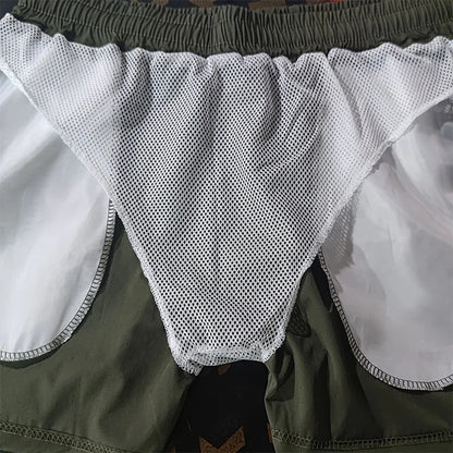 Men's Swim Trunks with Zipper Pockets - Quick Dry Beach Board Shorts