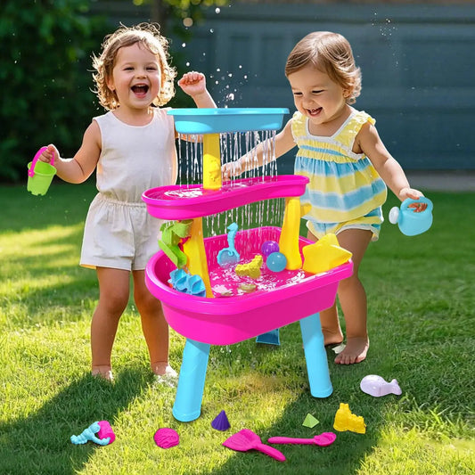 VATOS 3-Tier Kids Water Table with 37-Piece Set