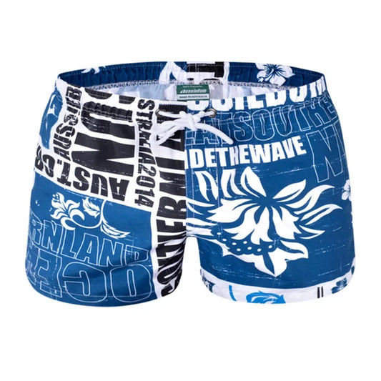 Men's Summer Beach Swimming Trunks - Sexy Waist Boxer Swimsuit