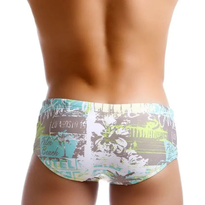 Men's Swimwear - Traditional Cut Palm Beach Swim Boxer Briefs