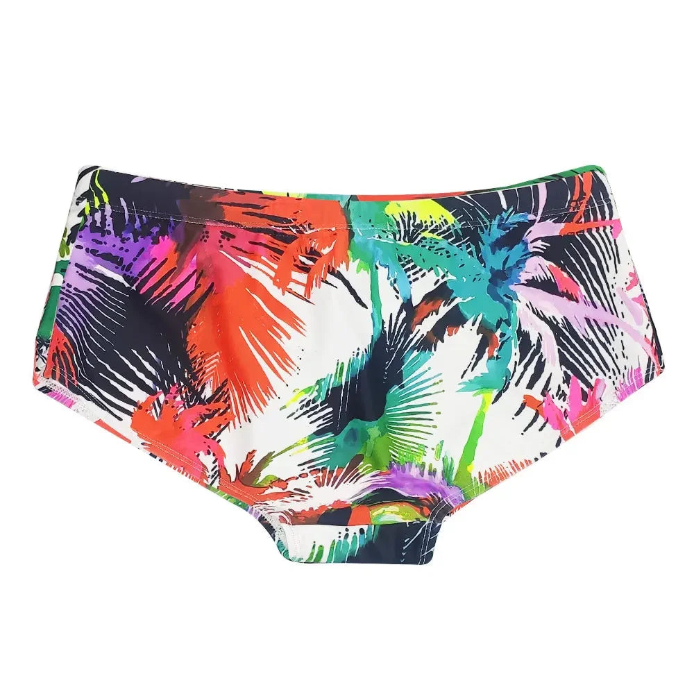 Men Swimwear Palm Multicolor Swimming Trunks - Beach Surf Shorts